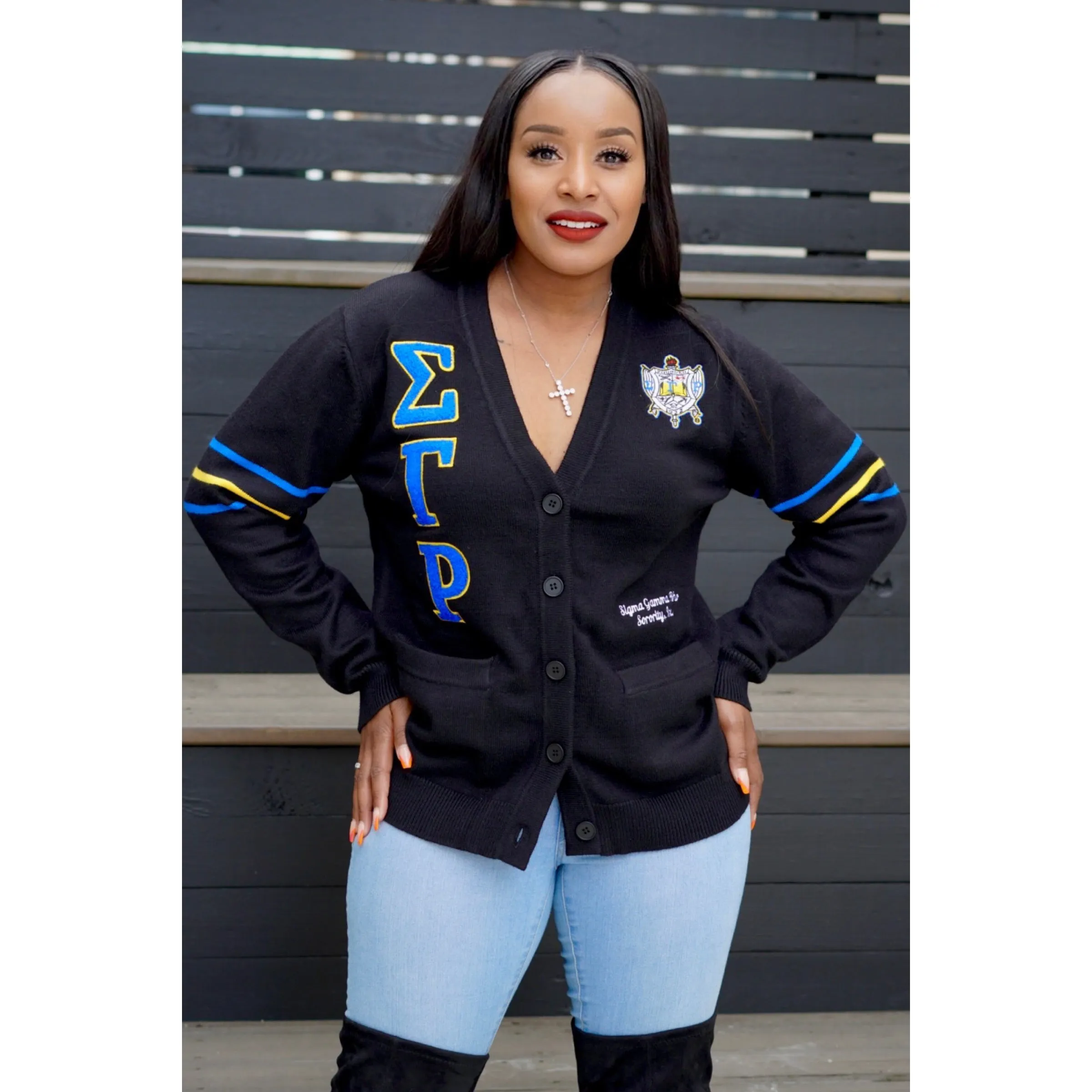 ΣΓΡ Chenille Cardigan