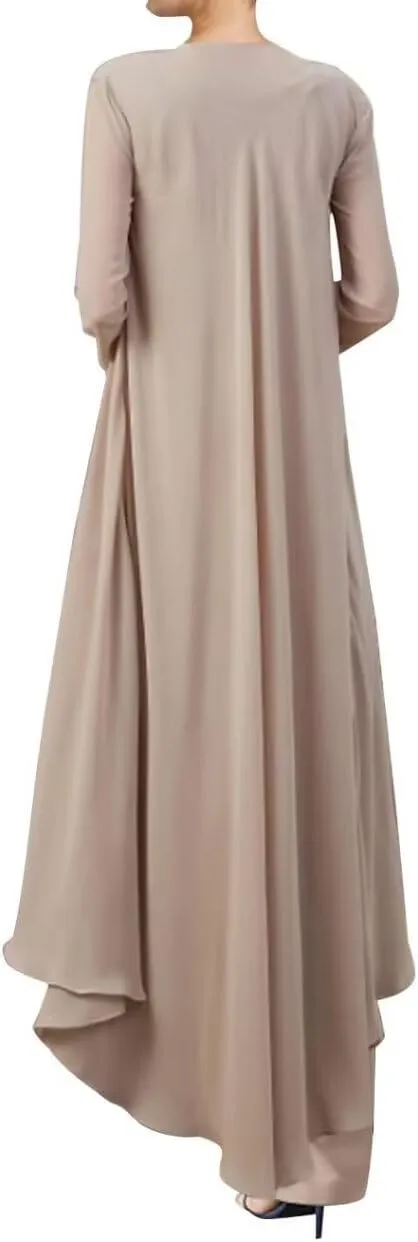 3 Pieces Pant Suits Mother of The Bride Dress Lace Appliques Wedding Guest Dresses with Chiffon Jacket