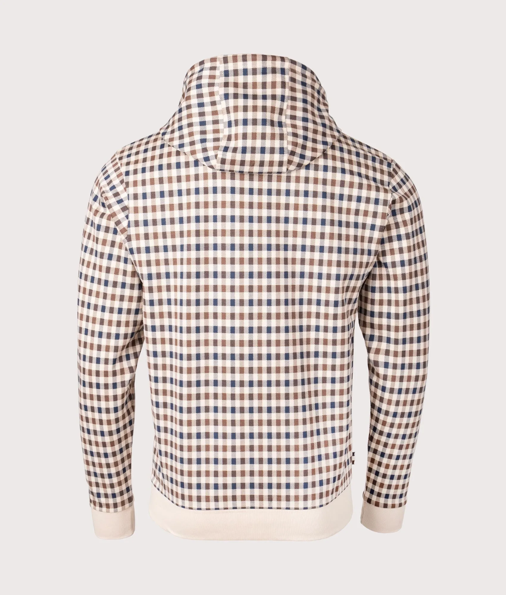 Active Club Check Zip Through Hoodie