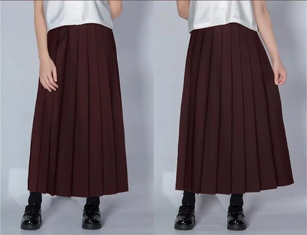Bollrllr 2024 Women's Pleated Casual Skirt Spring Fashion Stretch Midi Skirt