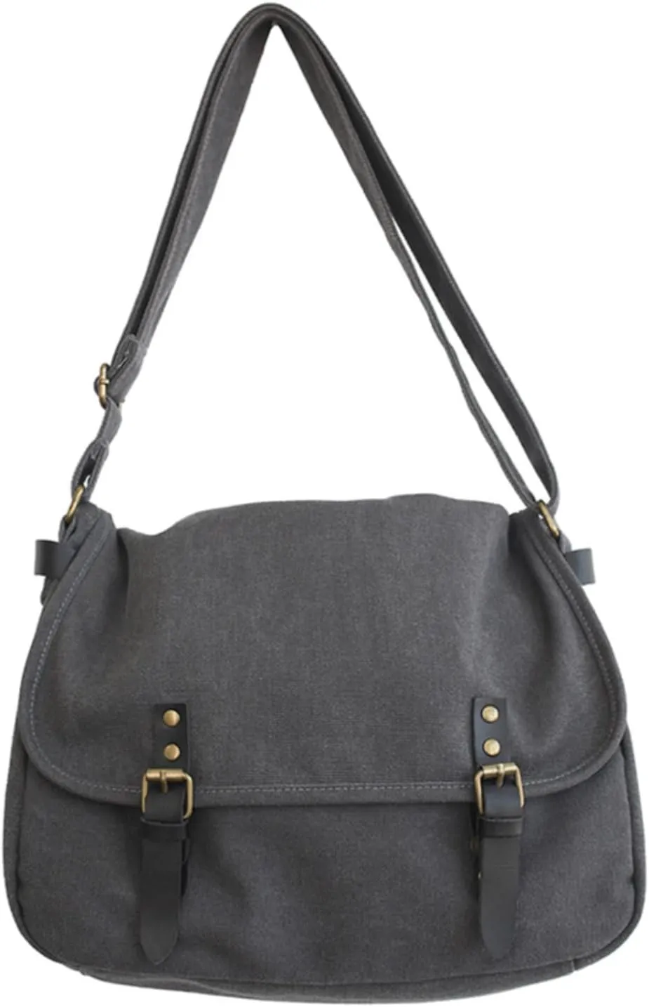 Canvas Messenger Bag for Men Women Y2k Vintage Crossbody Travel Satchel Shoulder Bag Hobo Grunge Hippie Laptop Bag