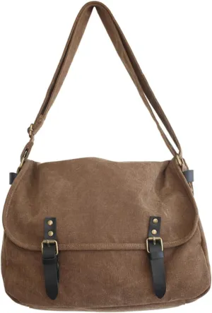Canvas Messenger Bag for Men Women Y2k Vintage Crossbody Travel Satchel Shoulder Bag Hobo Grunge Hippie Laptop Bag