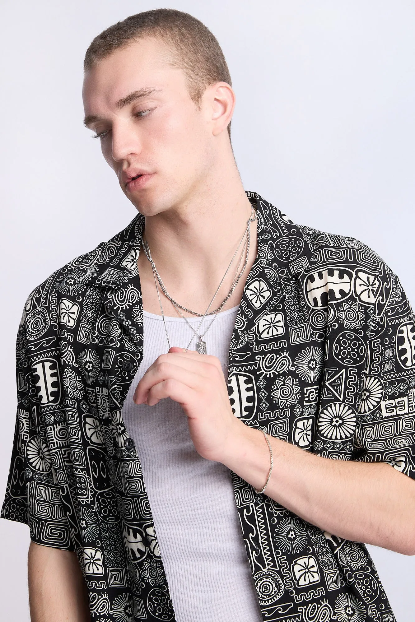 Chemise imprimée tribale Arsenic homme