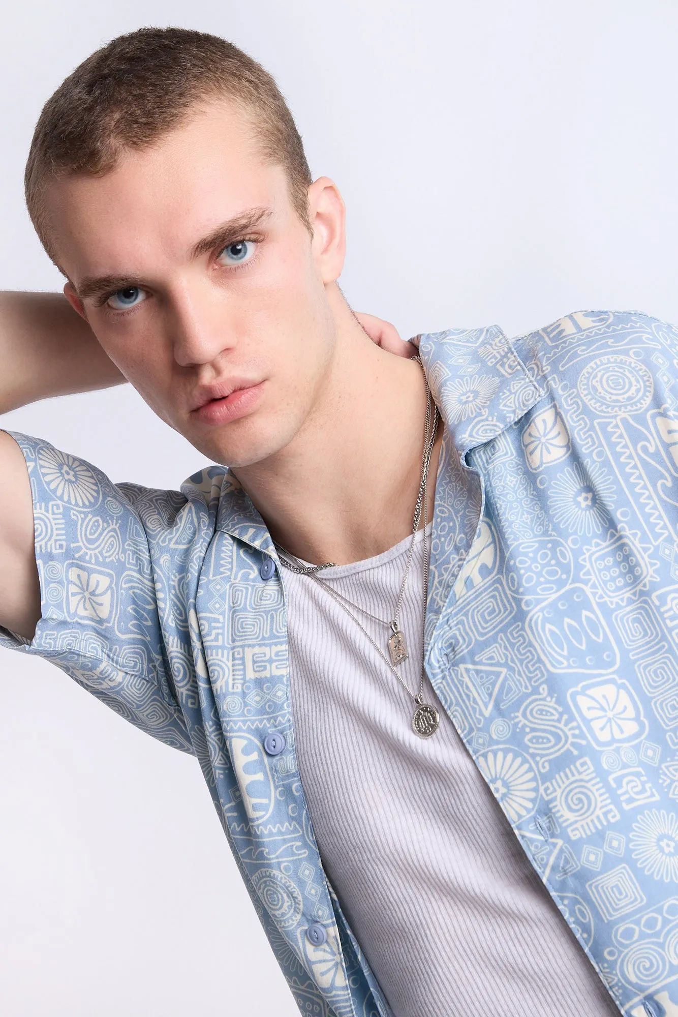 Chemise imprimée tribale Arsenic homme
