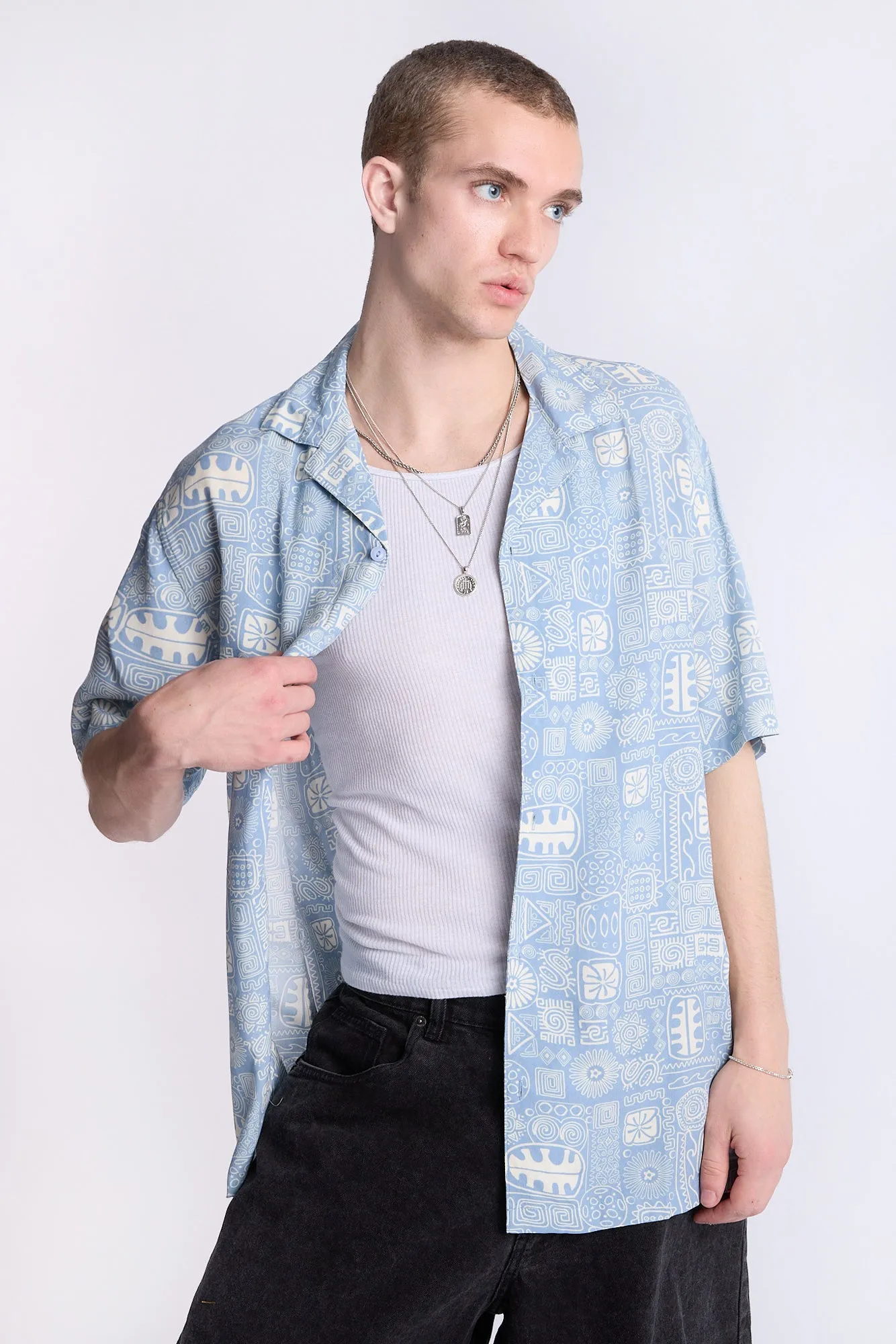 Chemise imprimée tribale Arsenic homme