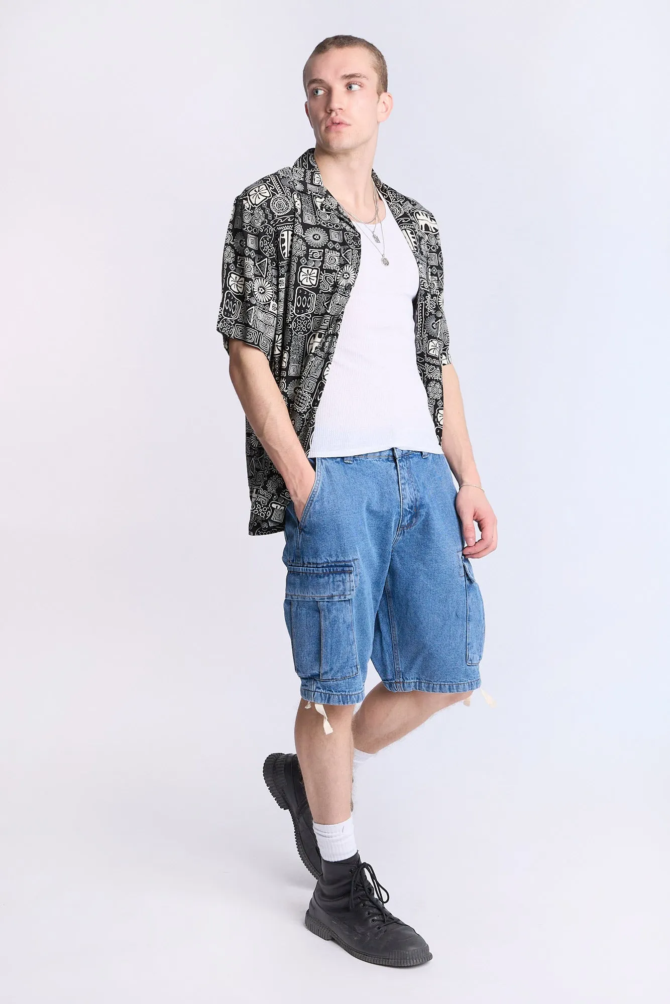 Chemise imprimée tribale Arsenic homme