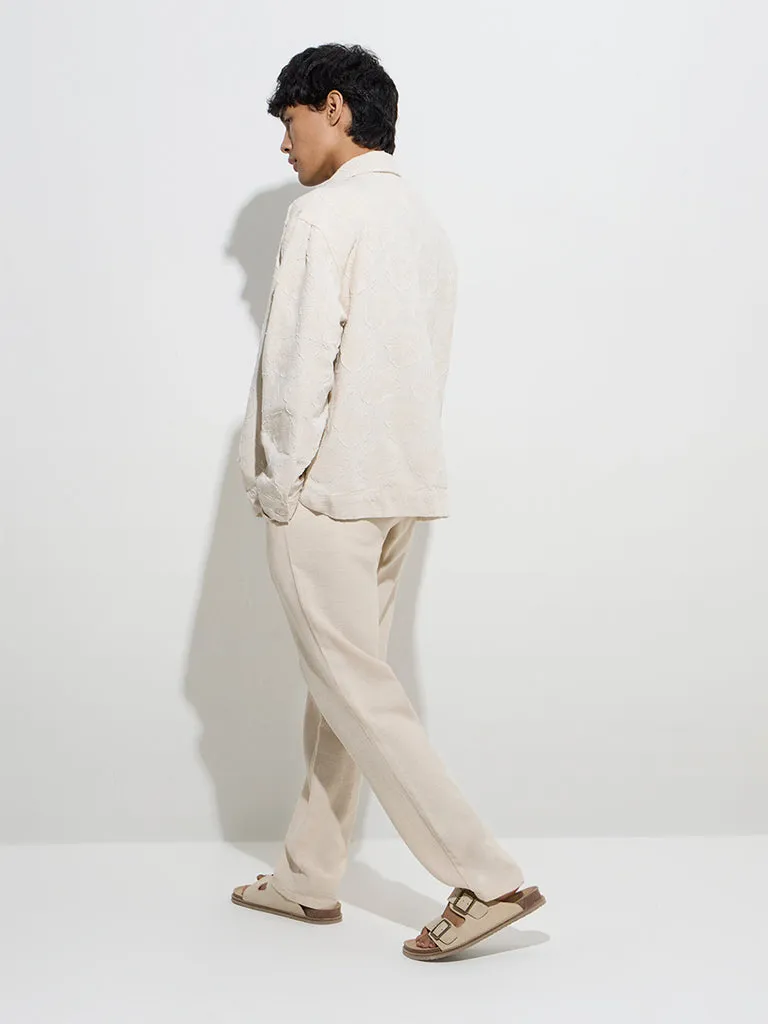 ETA Off-White Floral Relaxed-Fit Cotton Jacket