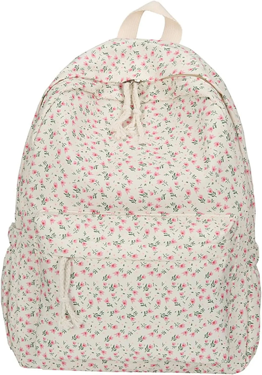 Floral Print Backpack for Women Trendy Cute Kawaii Laptop Backpack Coquette Aesthetic Backpack Casual Travel Daypack (Floral)
