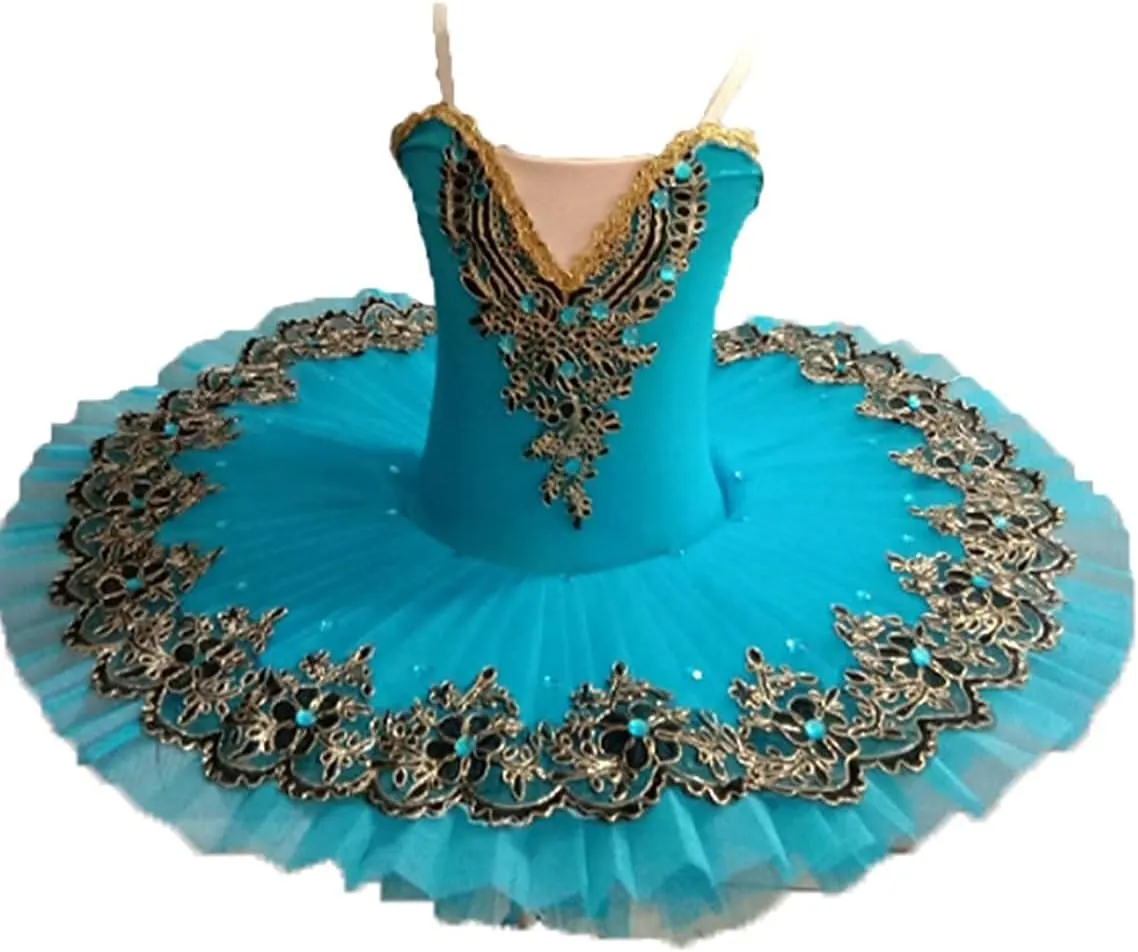 Girls' Camisole Skirted Leotards Swan Dance Ballet Dress Lace Rhinestone Ballet Tutu Costumes for Performance