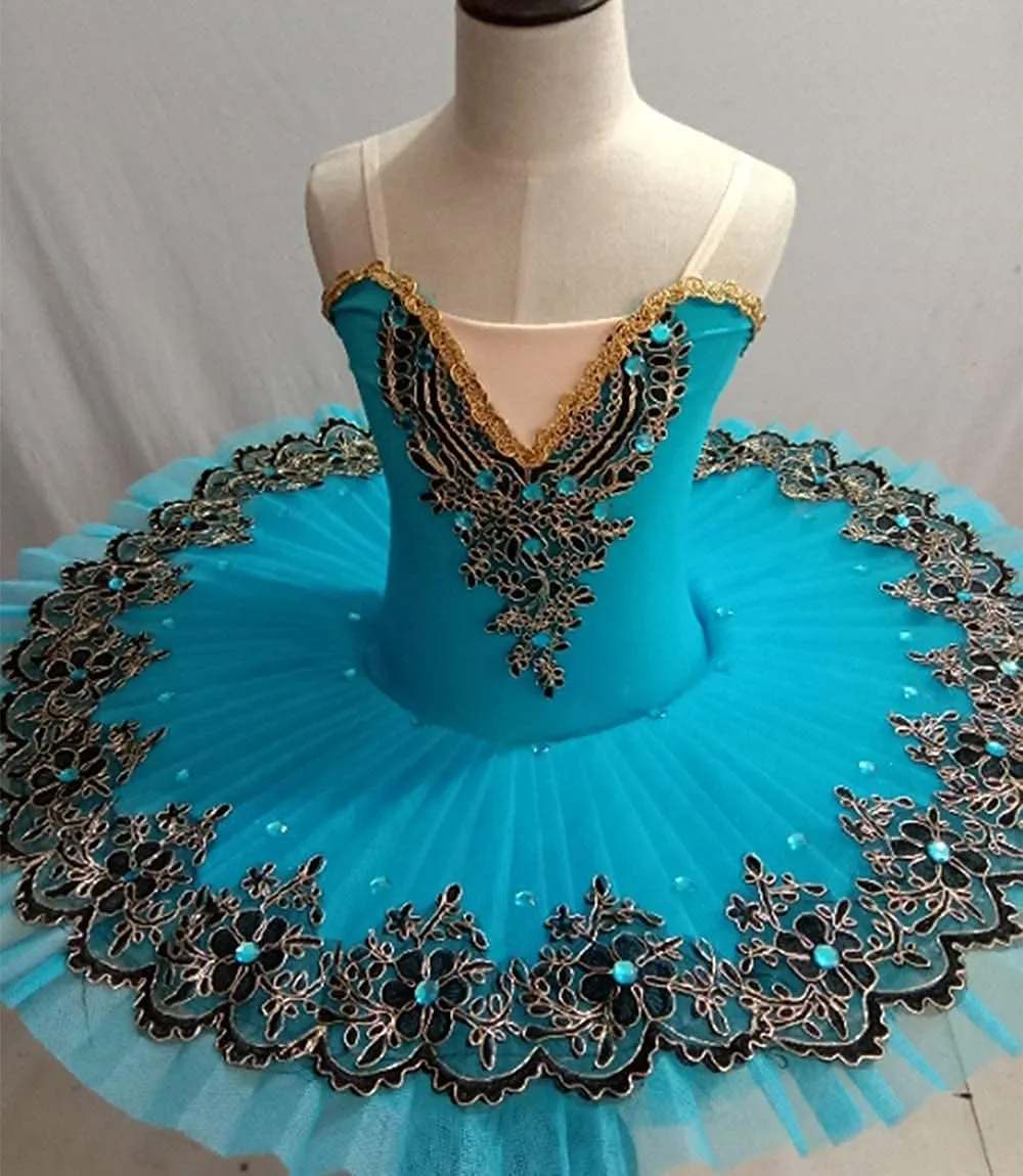 Girls' Camisole Skirted Leotards Swan Dance Ballet Dress Lace Rhinestone Ballet Tutu Costumes for Performance