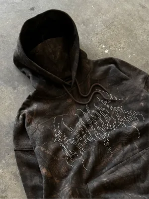 Hesh Stud "Grunge" Hoodie in Brown Driftwood Forest Camo