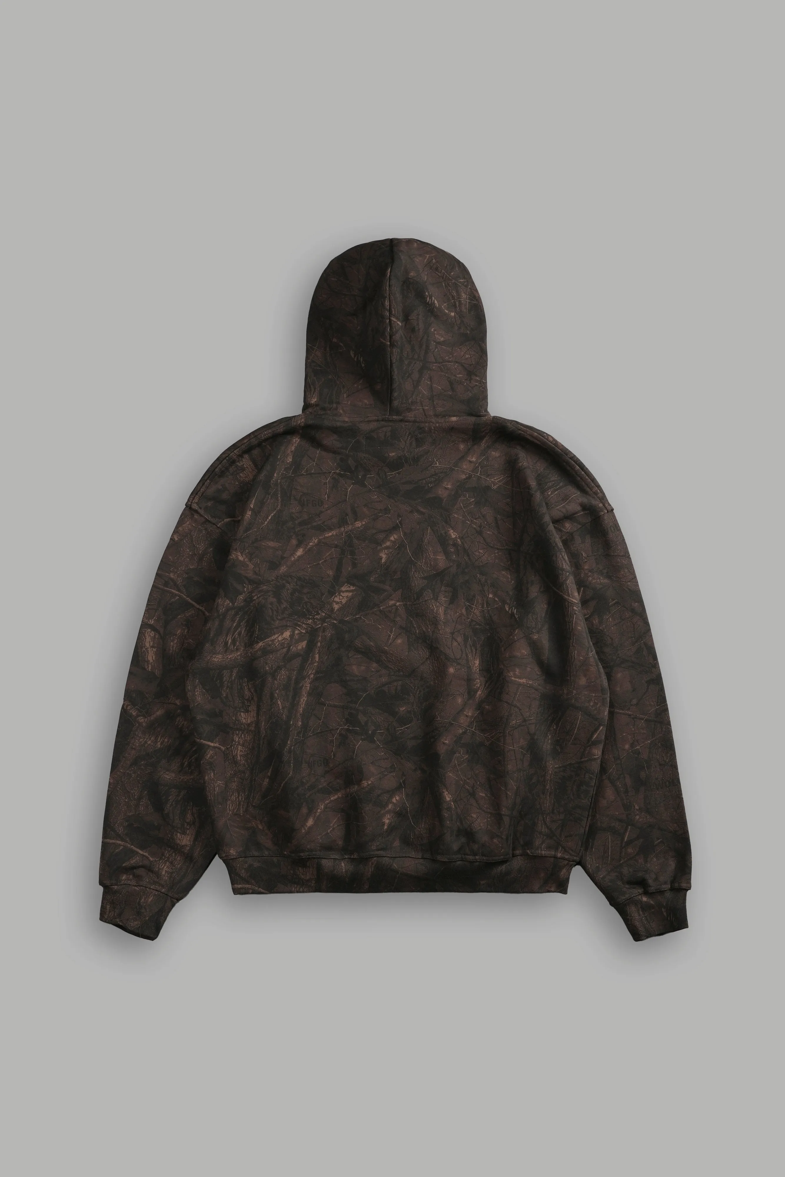 Hesh Stud "Grunge" Hoodie in Brown Driftwood Forest Camo
