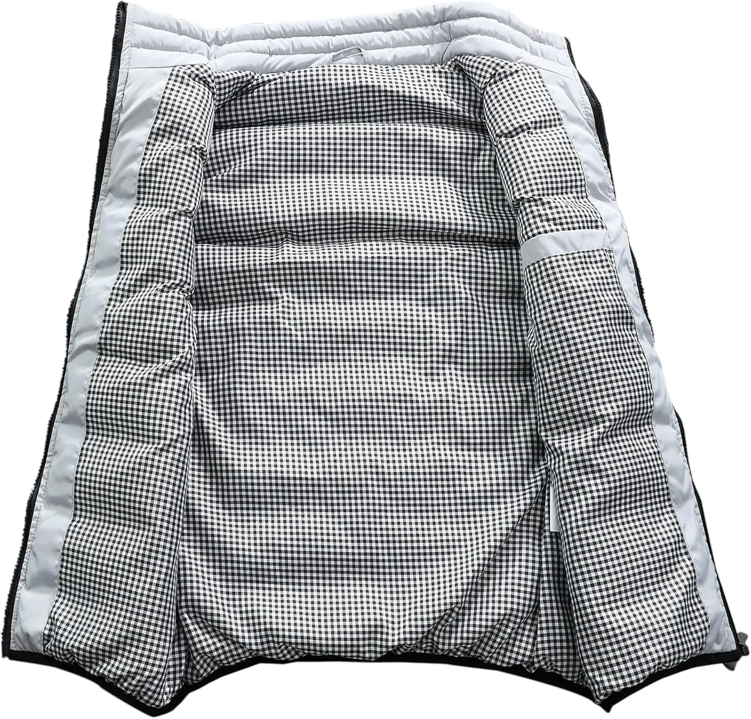 HOW'ON Men's Outdoor Casual Classic Quilted Vest Stand Collar Warm Puffer Vest Sleeveless Jacket Coat
