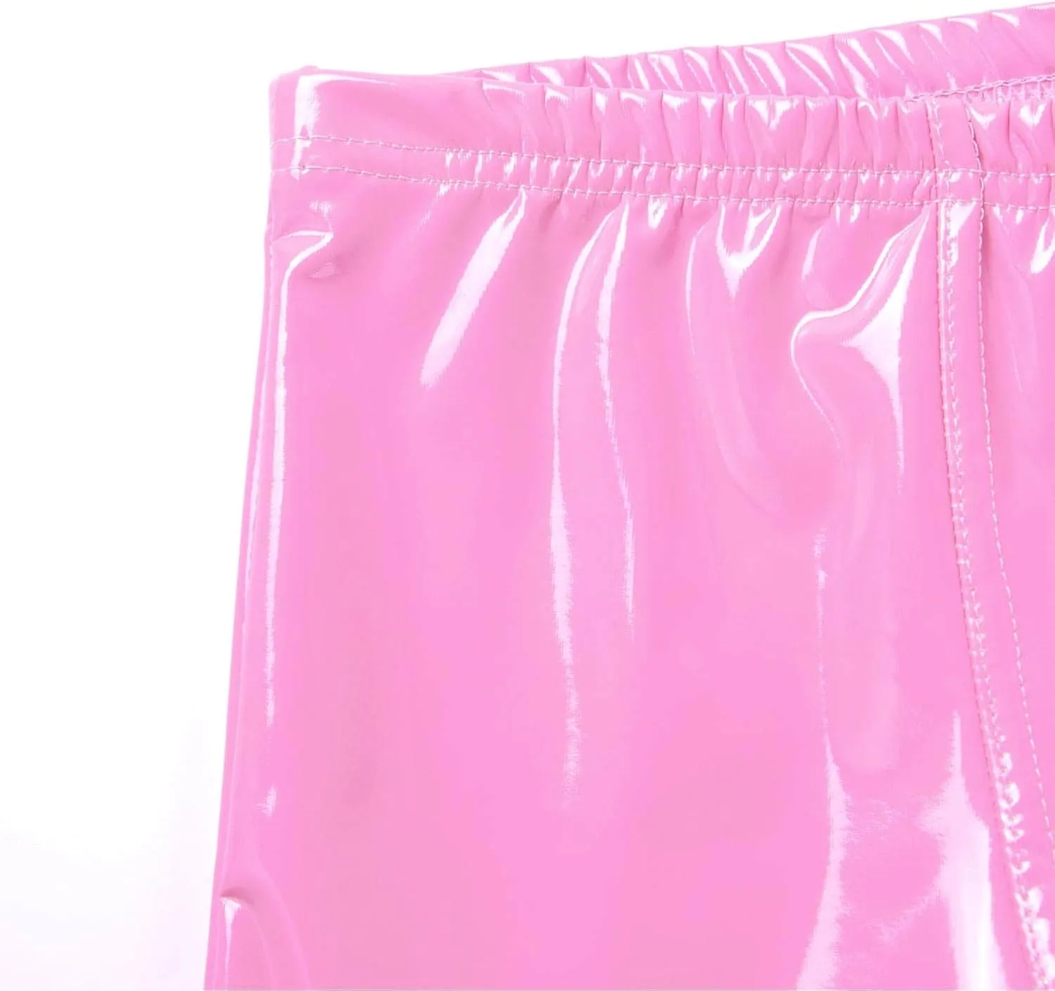 Hularka Men's Sexy Boxer Briefs Low Rise Hipster Trunks Hot Pants PVC Leather Wet Look Shorts