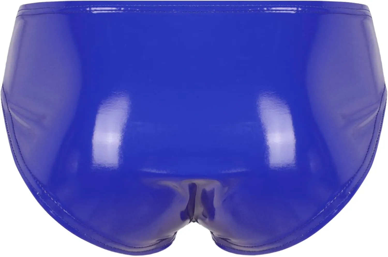 Hularka Men's Wet Look PVC Leather Briefs Underwear Bikini Underpants Swimsuit Swimwear