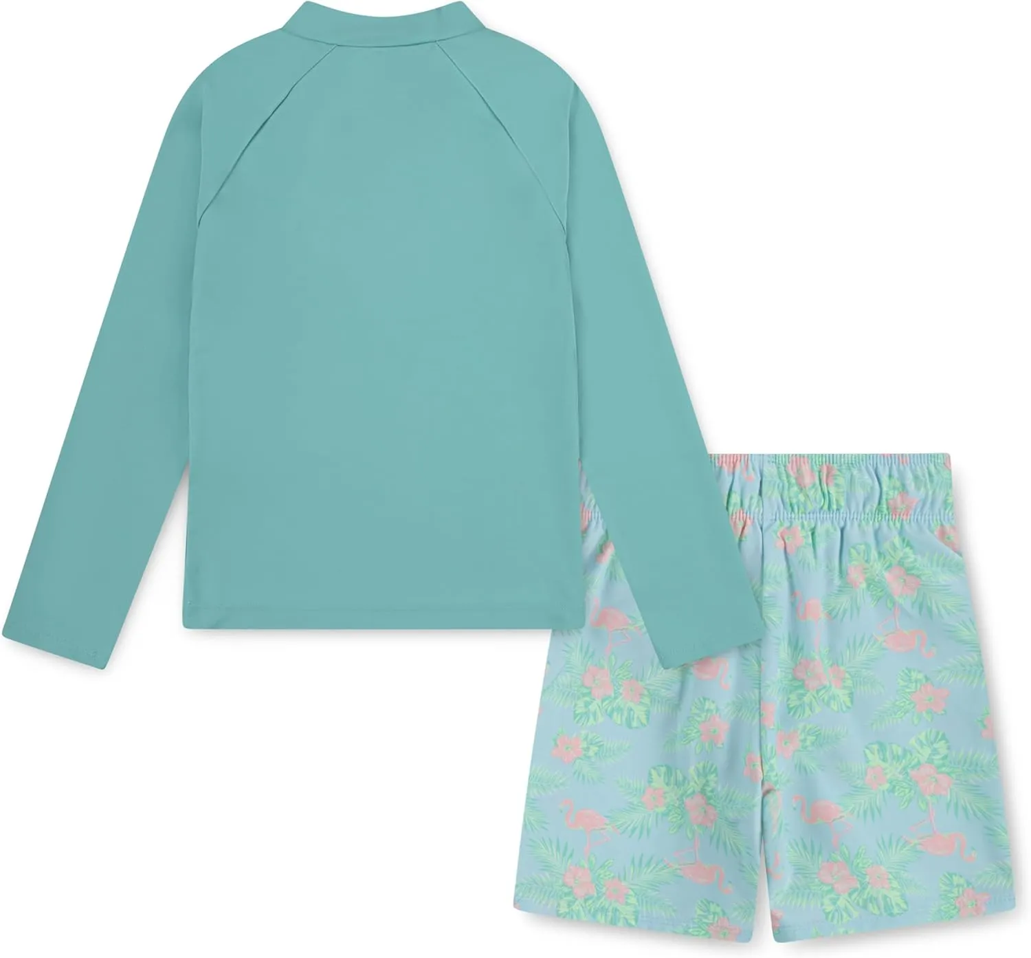 Hurley Boys' Long Sleeve Rash Guard Swim Suit 2-Piece Outfit Set