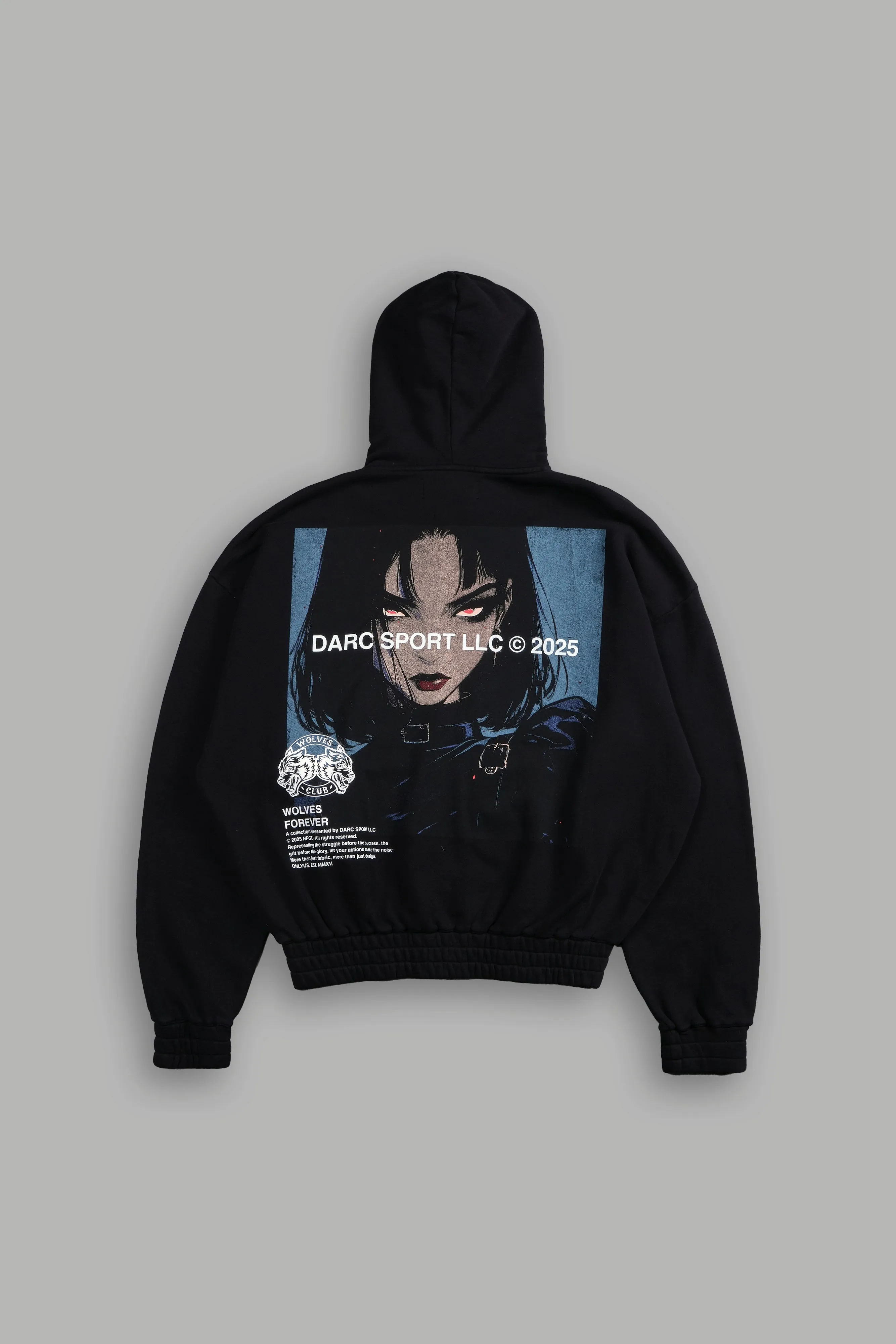 In Her Eyes "Chambers" Zip Hoodie in Black