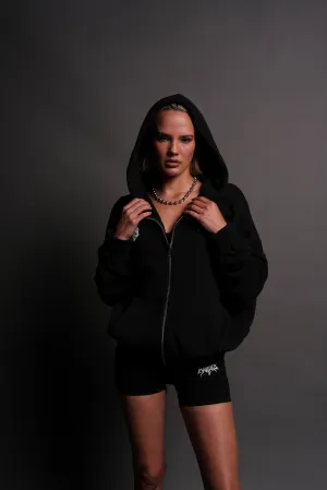 In Her Eyes "Chambers" Zip Hoodie in Black
