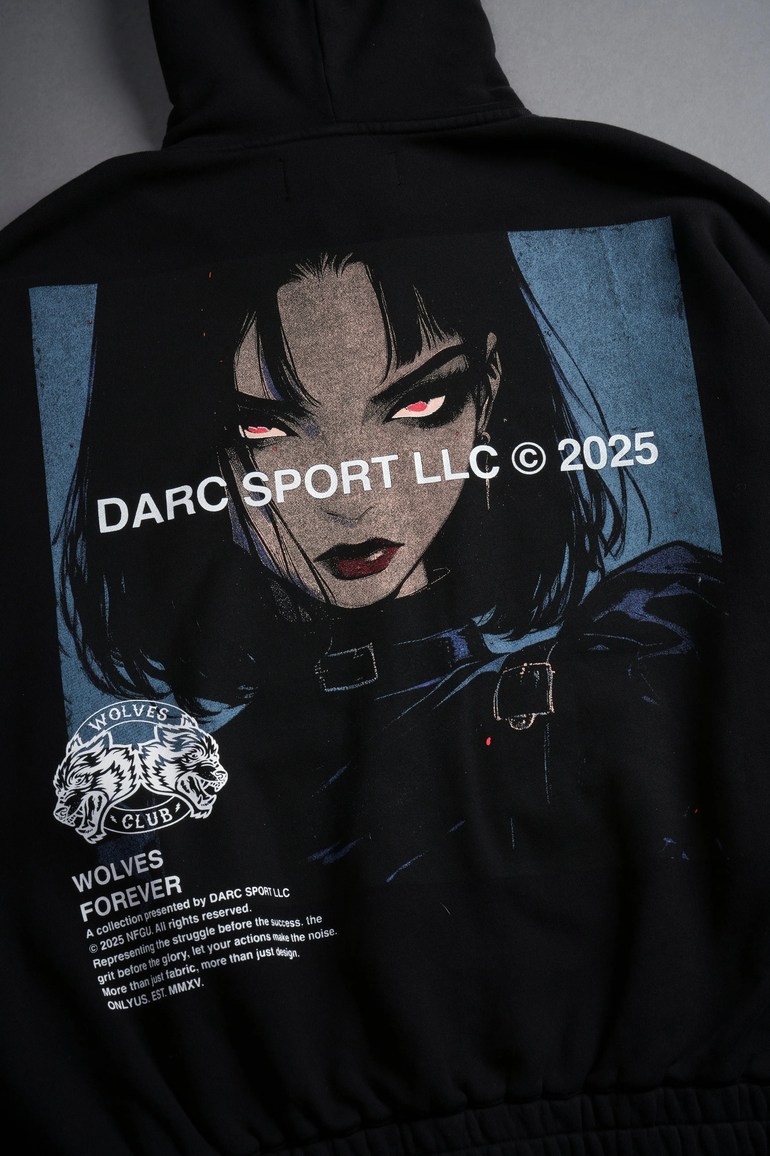 In Her Eyes "Chambers" Zip Hoodie in Black