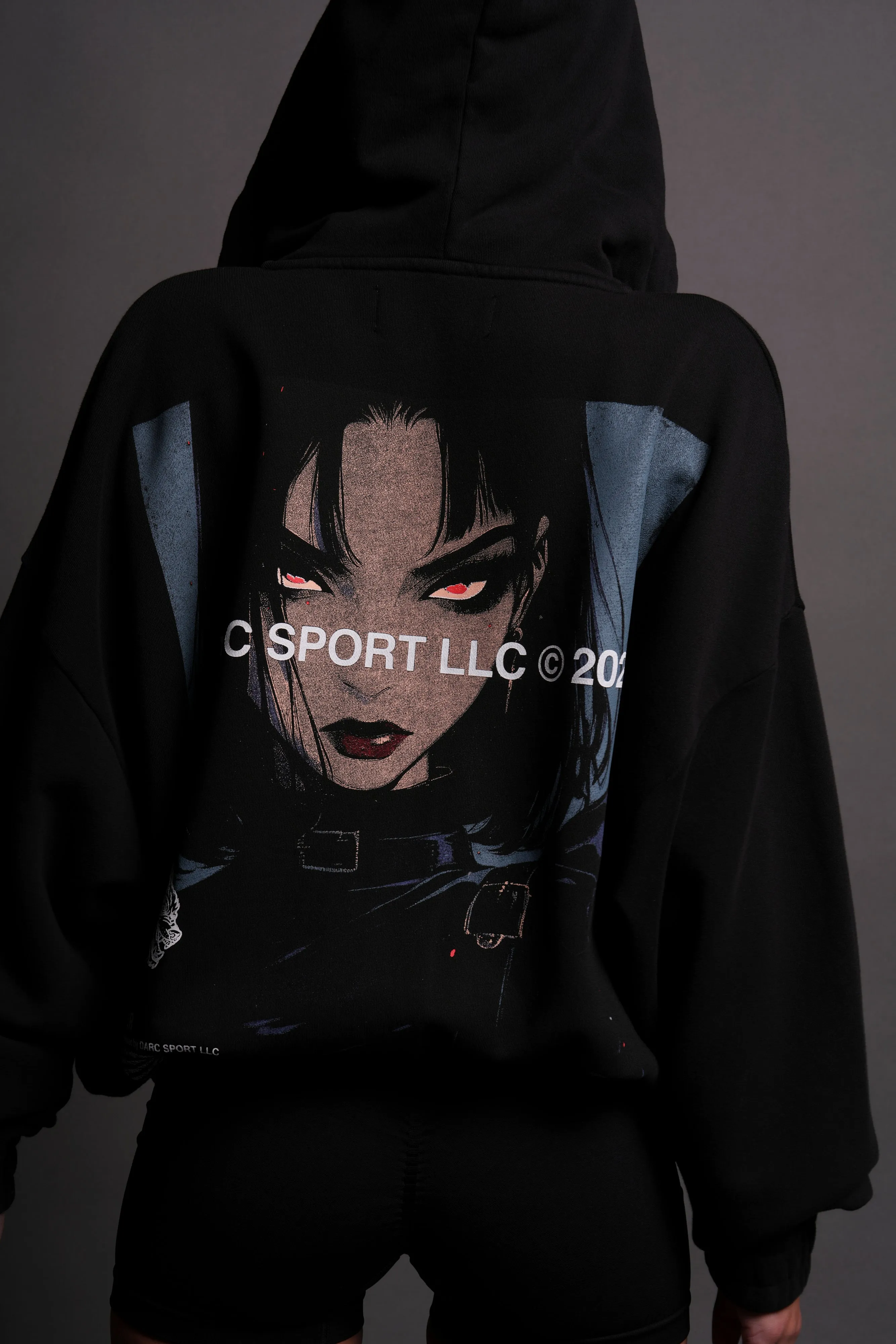 In Her Eyes "Chambers" Zip Hoodie in Black