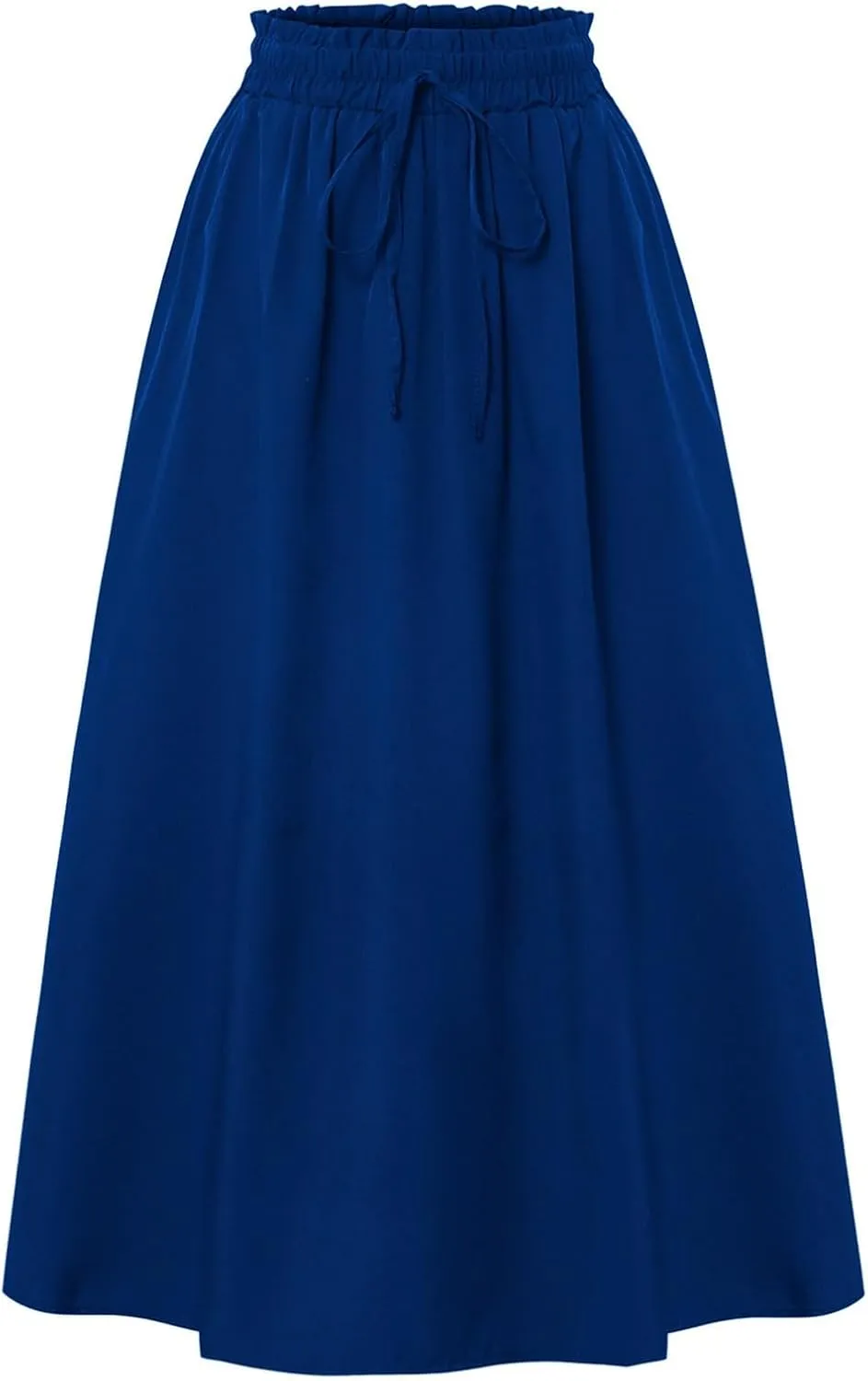 JJHAEVDY Womens Maxi Skirt Summer Trendy Elastic High Waisted Boho Casual Beach Flowy Swing Long Skirts with Pockets