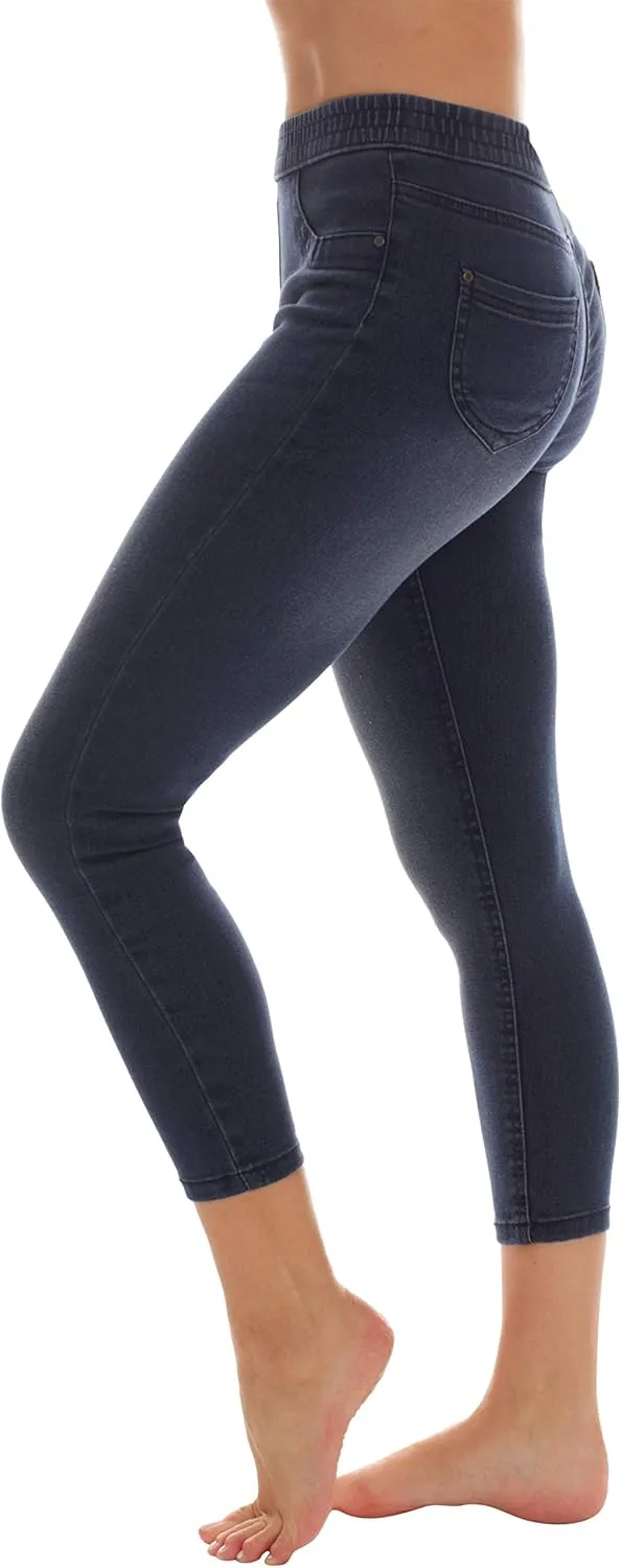 Just Love Denim Wash Capri Jeggings for Women