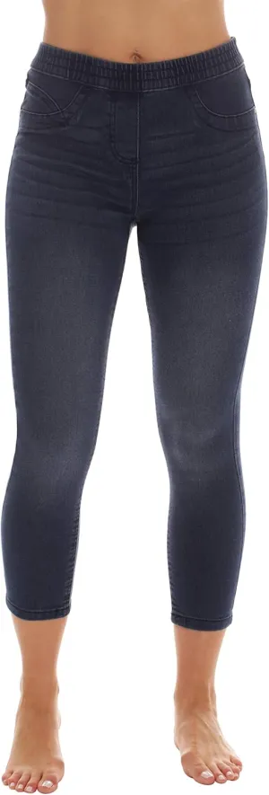 Just Love Denim Wash Capri Jeggings for Women