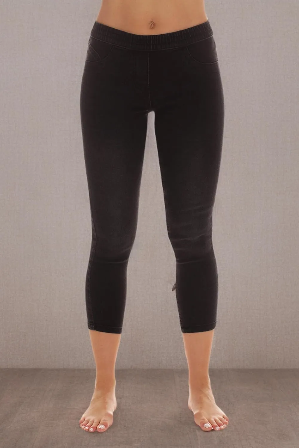 Just Love Denim Wash Capri Jeggings for Women
