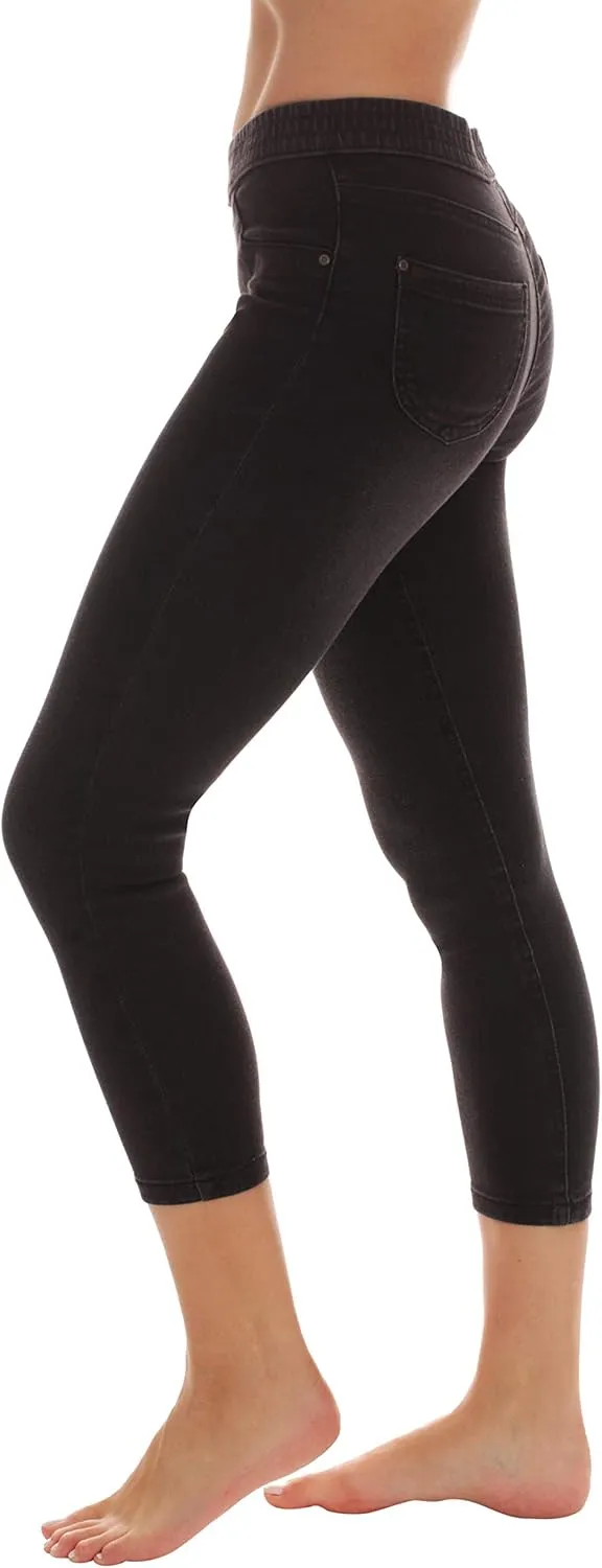 Just Love Denim Wash Capri Jeggings for Women