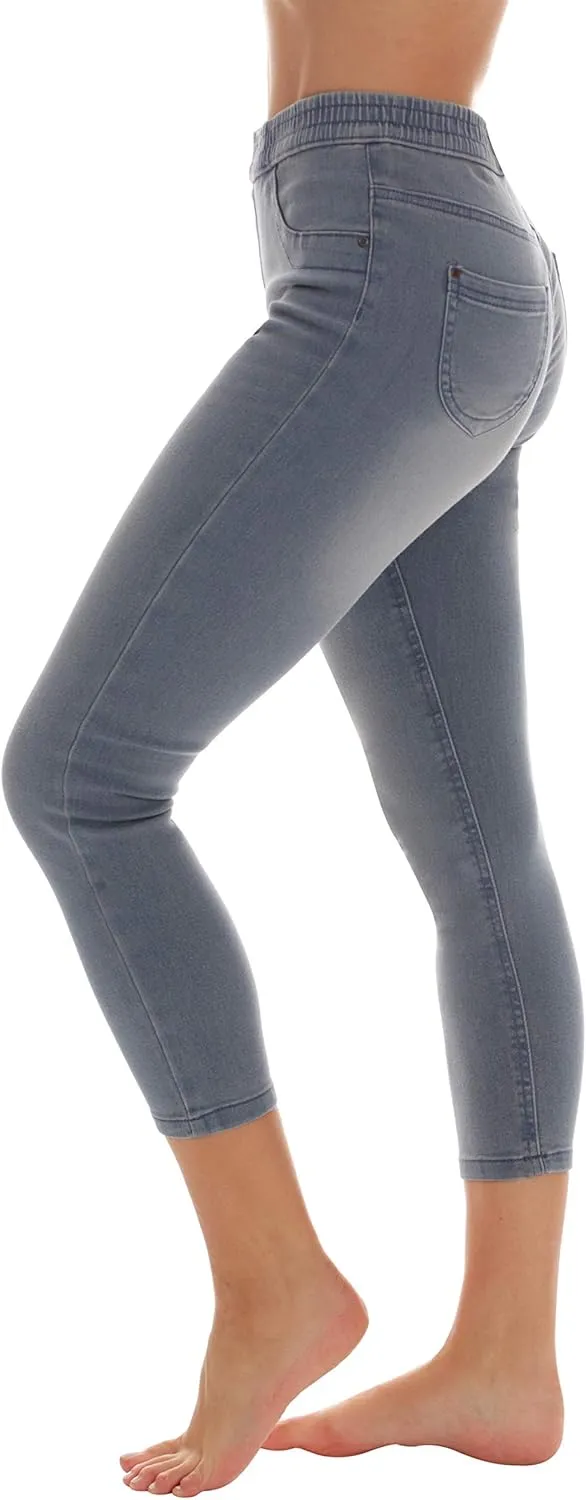 Just Love Denim Wash Capri Jeggings for Women