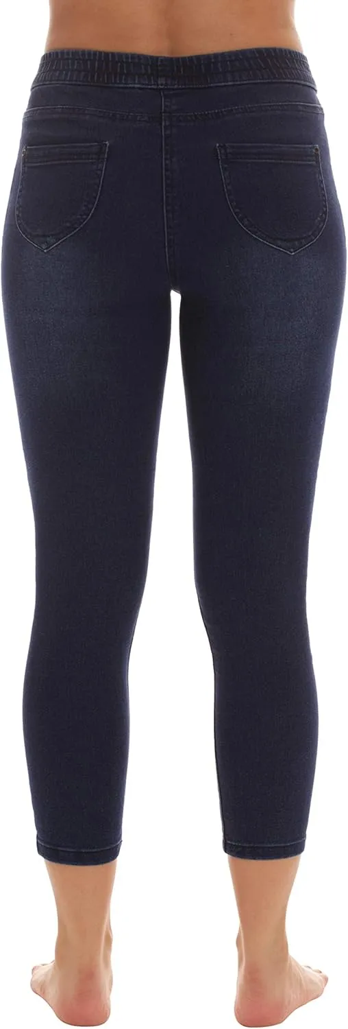 Just Love Denim Wash Capri Jeggings for Women