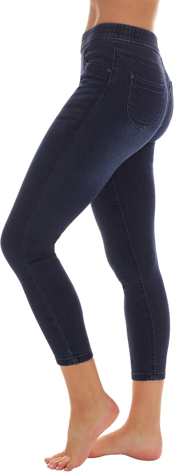 Just Love Denim Wash Capri Jeggings for Women