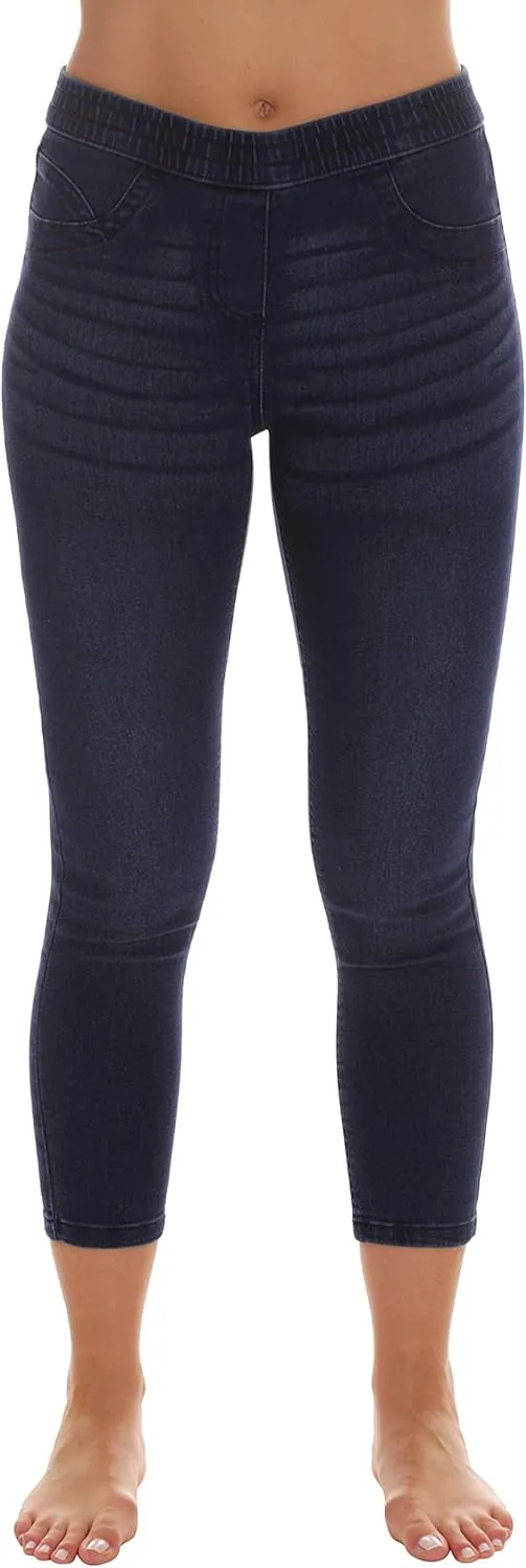 Just Love Denim Wash Capri Jeggings for Women