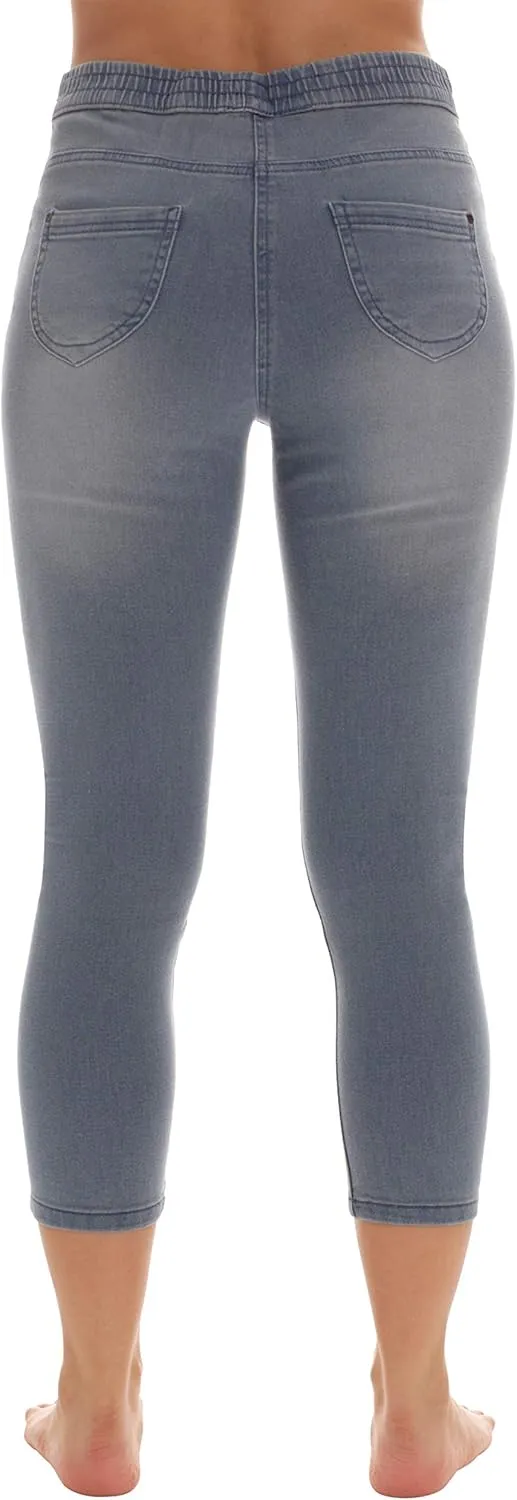 Just Love Denim Wash Capri Jeggings for Women