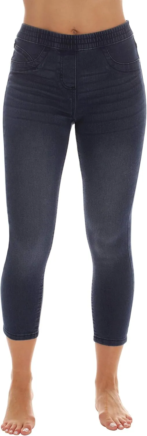 Just Love Denim Wash Capri Jeggings for Women