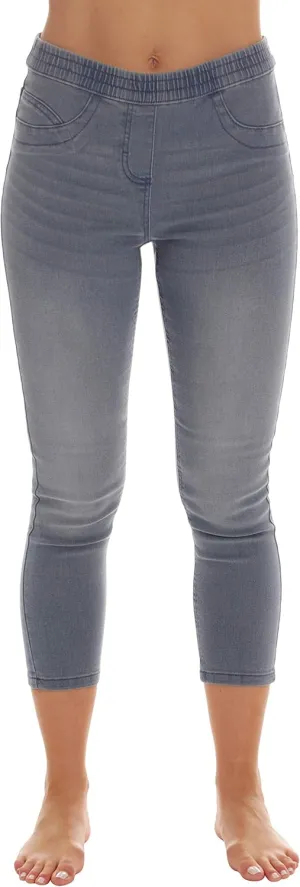 Just Love Denim Wash Capri Jeggings for Women