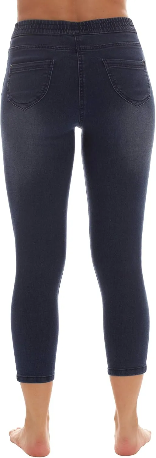 Just Love Denim Wash Capri Jeggings for Women