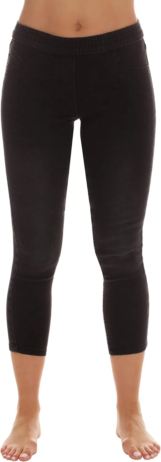 Just Love Denim Wash Capri Jeggings for Women
