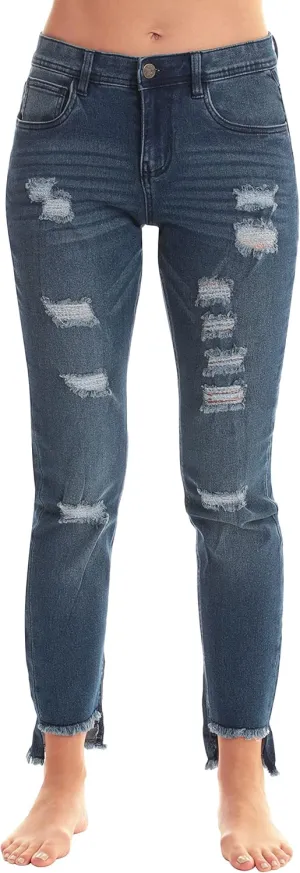 Just Love Solid Distress Jeggings for Women