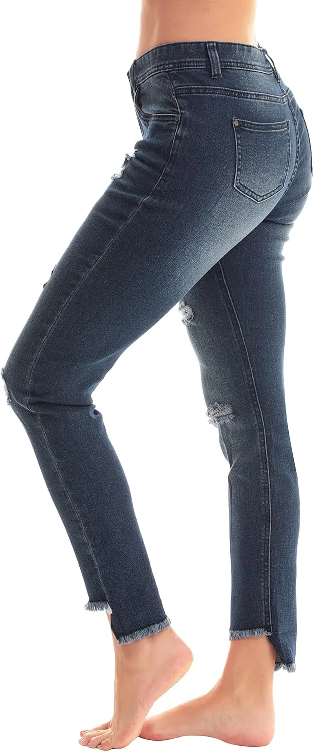 Just Love Solid Distress Jeggings for Women