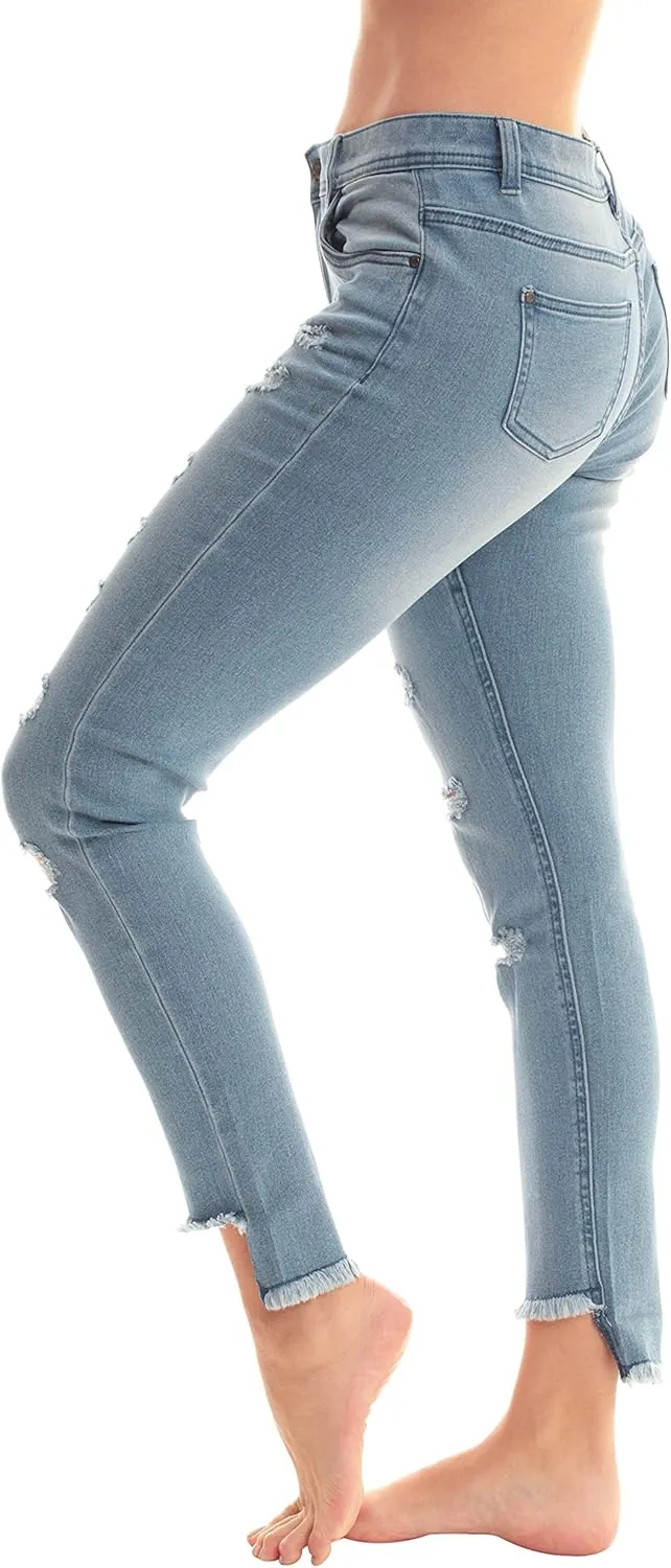 Just Love Solid Distress Jeggings for Women
