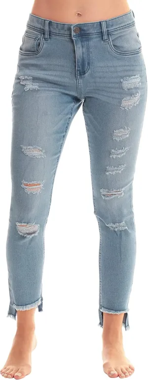 Just Love Solid Distress Jeggings for Women