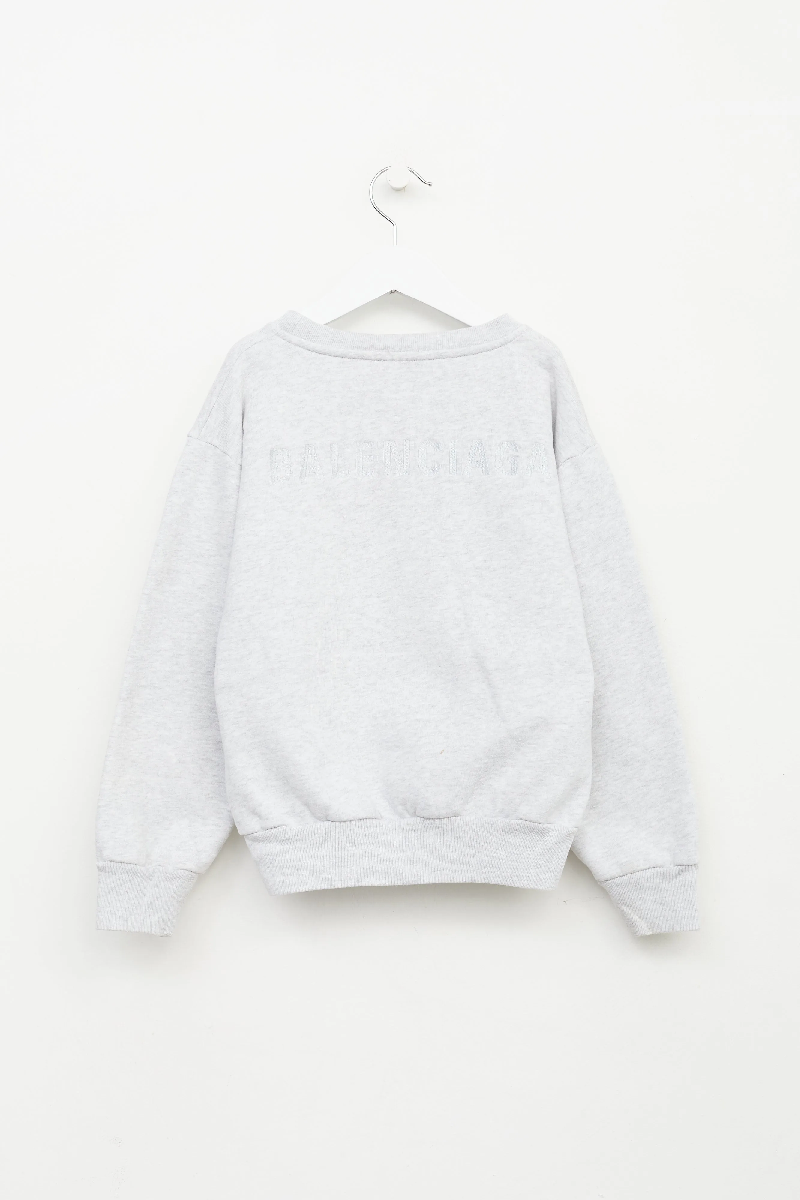 Kids Light Heather Grey Logo Sweatshirt
