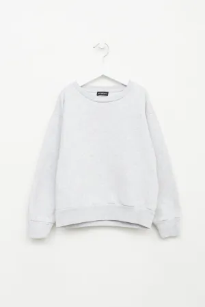 Kids Light Heather Grey Logo Sweatshirt
