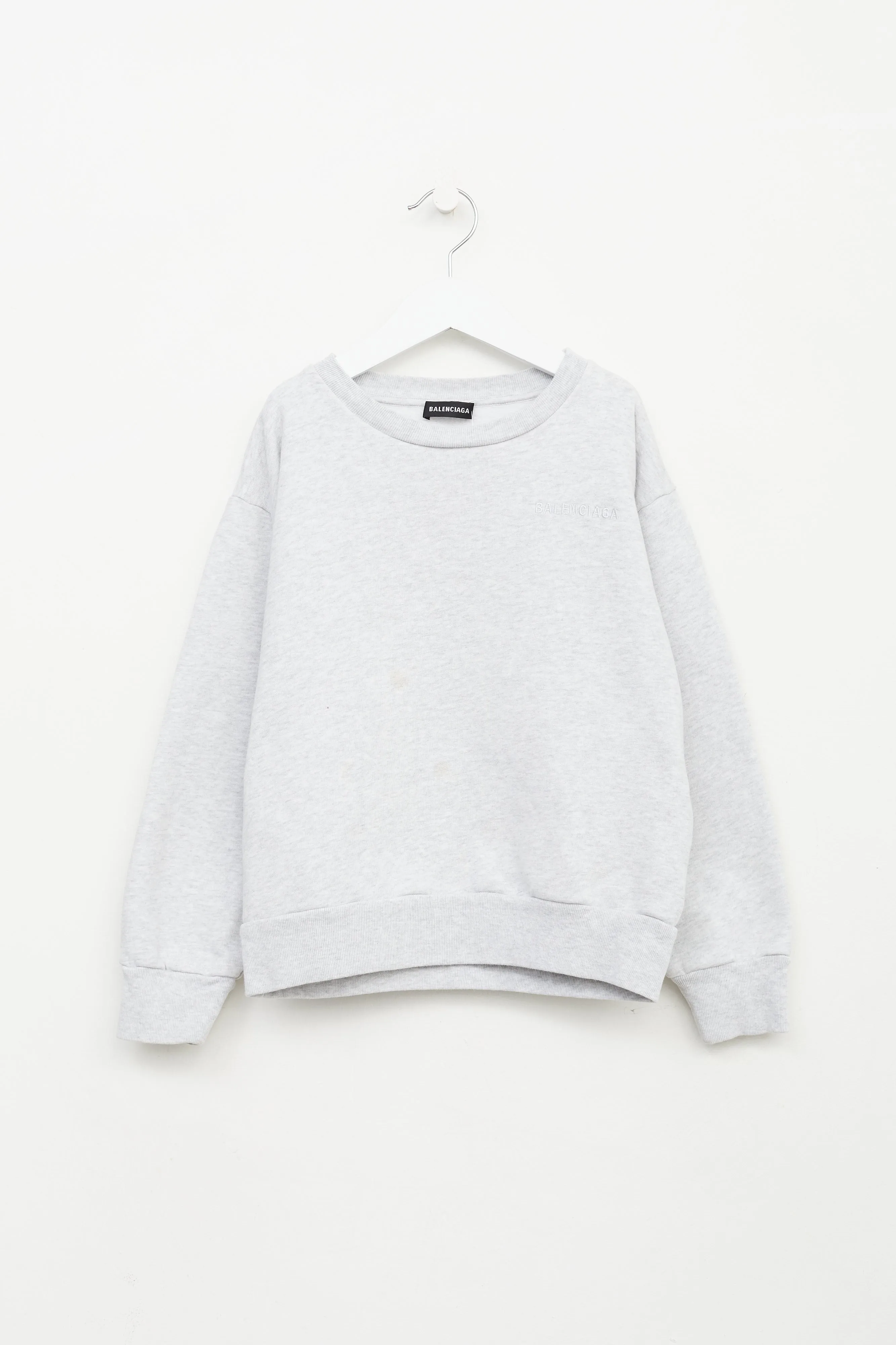 Kids Light Heather Grey Logo Sweatshirt