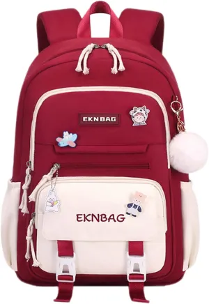 Large Backpack for Teen Girls Kids Cute Aesthetic Laptop Backpack Kawaii Preppy Elementary Middle High School Bookbag