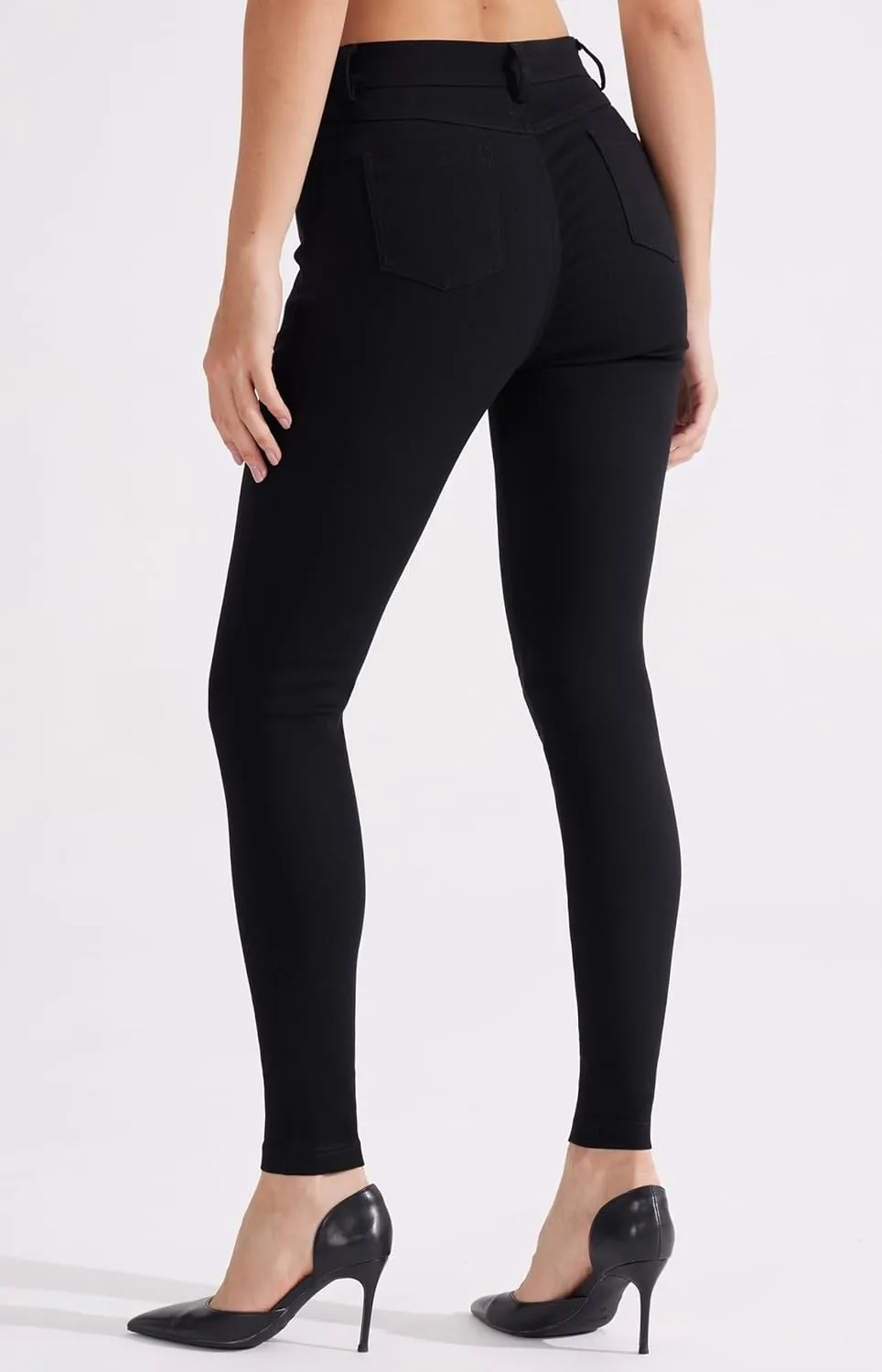 Libin Women's 4-Way Stretch Dress Pants 28"/29" Skinny-Leg Office Casual Slim Fit Work Slacks with Pockets