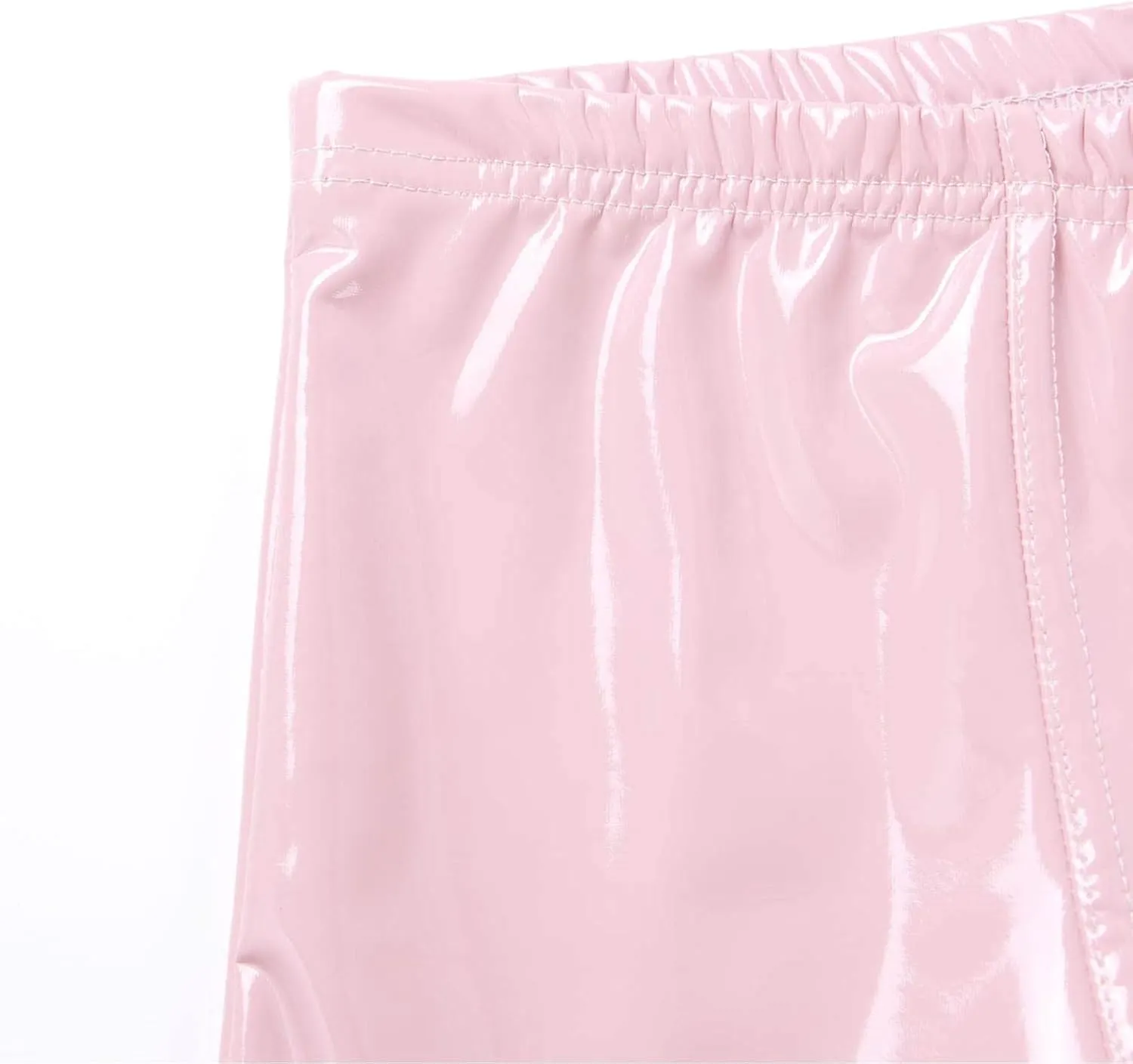 Linjinx Men's PVC Sexy Leather Lingerie Short Pants Latex Shaping Sheath Boxer Briefs Underpants