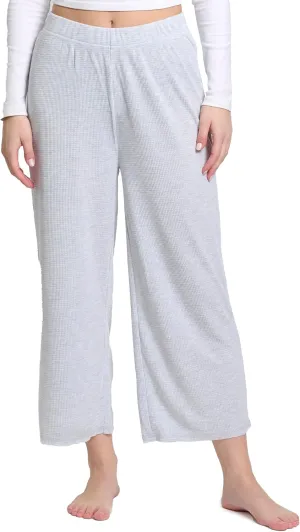 Mad Dog Lounge Women's Pajama Pants, Wide-Leg Cropped Capris, Casual Night Sleep Summer PJ Bottoms for Ladies
