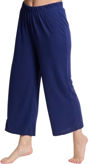 Mad Dog Lounge Women's Pajama Pants, Wide-Leg Cropped Capris, Casual Night Sleep Summer PJ Bottoms for Ladies